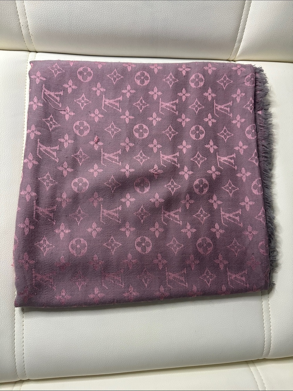 Louis Vuitton Dusty Rose & Light Pink Monogram Shawl